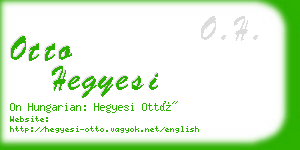 otto hegyesi business card